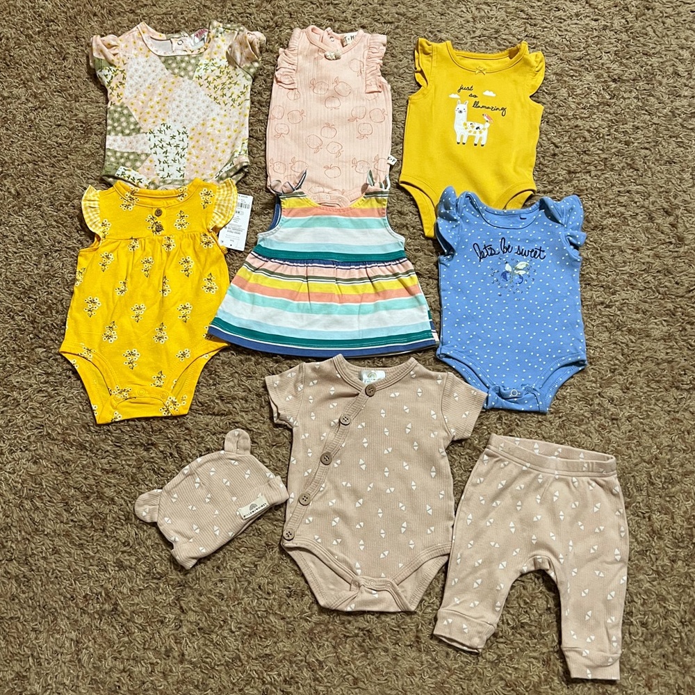 Baby Girl Clothes Bundle of 9 Pieces Size 3 Months